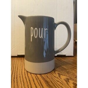 This Pitcher That Says POUR is Great For OJ or Pancake Batter